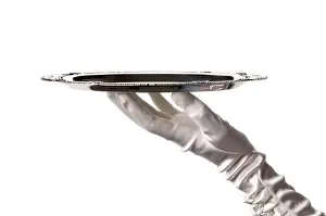 Loyal Prints: hand holding silver tray