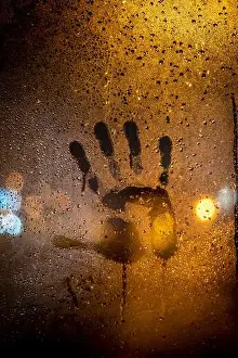 Imprint Prints: Hand print on a frozen glass