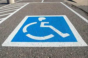 Laws Prints: Handicapped parking spots with painted signs