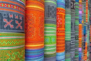 Shed Prints: Handicrafts embroidered cloth with traditional pattern of ethnic minority Hmong in Vietnam