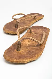 Alternative Lifestyle Prints: Handmade brown hippy flip flops / flip-flops