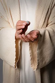 Inspirational Prints: Hands of Jesus holding pearl - The parable of the pearl of great price