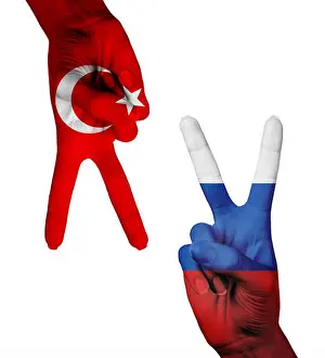 Glory Prints: Hands making the V sign with painted flag