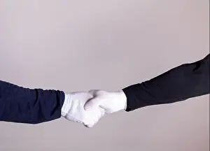 Handshake Prints: Handshake With White Gloves