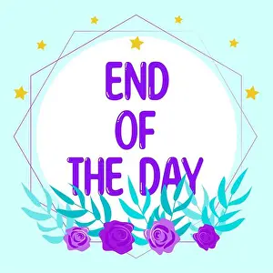 Minute Prints: Handwriting text End Of The Day