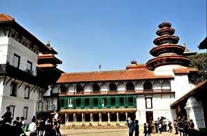 Kathmandu Prints: Hanuman Dhoka former Royal Palace Durbar square Kathmandu Nepal