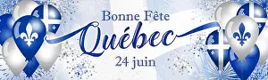 John The Baptist Prints: Happy holiday Quebec June 24 French banner