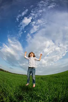 Sky Sport Prints: Happy kid jumping