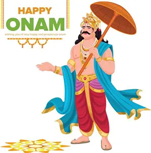 Malayali Prints: Happy Onam, King Mahabali in Onam
