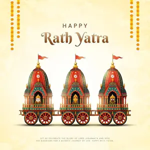 Jagannath Prints: Happy Rath Yatra social media story feed set mockup template