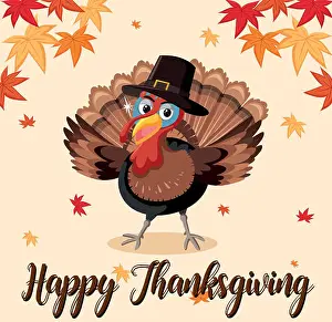 Thanksgiving Day Prints: Happy thanksgiving turkey template