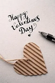 HAPPY VALENTINE'S DAY hand lettering - handmade calligraphy