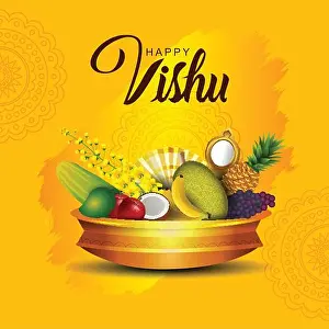 Mango Prints: Happy Vishu greetings. April 14 Kerala festival with Vishu Kani
