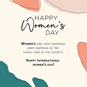 Feminism Prints: Happy women's Day March. International womens day