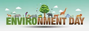 Rhino Prints: happy world environment day and earth day poster. abstract vector illustration design
