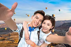 Intimacy Prints: Happy young couple backpacking trip