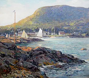 Institute Prints: Harbor at Camden, Maine. Seascape painting