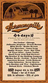 Live Show Prints: Harmonyville Festival 1970 - 6 days of harmony