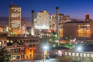 Harrisburg, Pennsylvania, USA downtown skyline at night