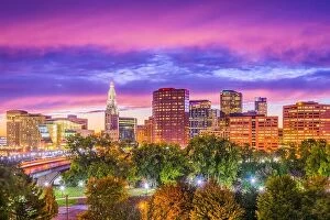 Images Dated 9th October 2016: Hartford, Connecticut, USA downtown skyline