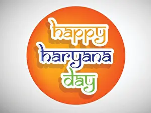 Hindi Prints: Haryana Day Indian State Background