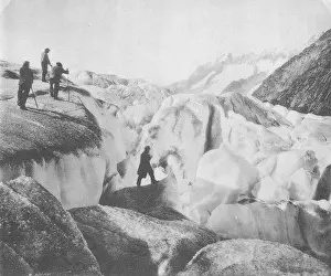 Plate Prints: HAUTE- SAVOIE. La Mer de Glace à Chamonix, c.1858 1935 old vintage print
