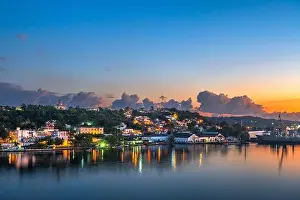 Havana, Cuba overlooking the Havana Port at dawn towards the ward of Casablanca