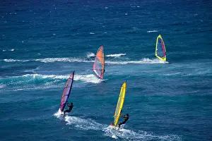 Lively Prints: Hawaii, Maui, Windsurfing, Hookipa Beach Park