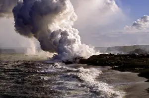 Big Island Prints: Hawaii's Kilauea Volcano Flowing into the Pacific