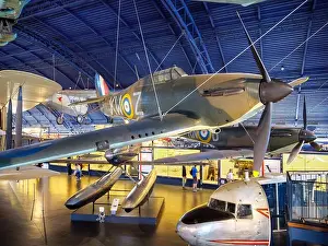 Science Museum Prints: Hawker Hurricane MK1 fighter aircraft inside the Science Museum, London, UK