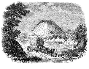 Country Road Prints: A haywain making its way past Silbury Hil