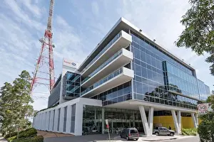 Brand Name Prints: Head office for Australia's Foxtel Sports broadcast and production house in the Sydney suburb of Artarmon