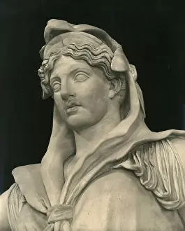 Juno Prints: Head of the statue of Juno Sospita, Italy 1930s