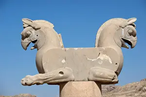 Headed Prints: Headed griffins of Gate of All Nations, Persepolis, Fars, Iran