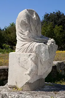 Knees Prints: Headless statue at the gymnasium of the Agora in Athens, Greece
