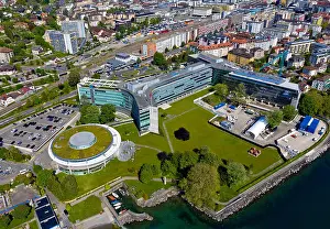Aerial Shot Prints: Headquarters of the Swiss multinational food and drink company Nestle S