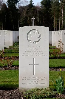Portland Prints: The headstone of a World War II Canadian soldier (Private EJ Hale) in the Brookwood Military Cemetery