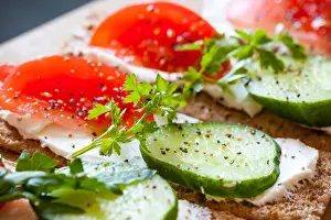 Dietary Prints: Healthy food, breakfast sandwiches