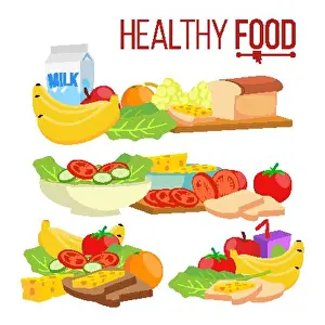 Broccoli Prints: Healthy Food Vector. Diet For Life Nutrition