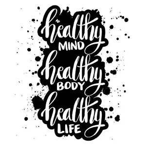 Healthy mind healthy body healthy life. Poster quotes