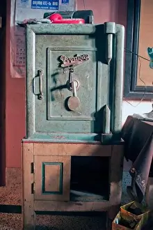 Locker Prints: Heavy metal Tijori Locker or Vault to keep valuable things in it at Kollam state Kerala India
