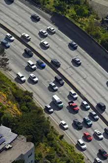Expressway Prints: Heavy traffic on Bayshore Freeway (aka James Lick Freeway)