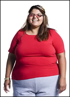 Bellies Prints: Heavyset young woman