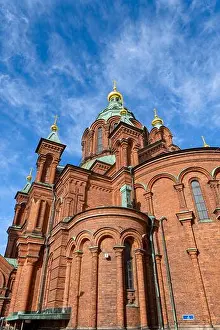 Gulf Of Finland Prints: Helsinki, the Uspenski Cathedral (Cathedral of the Assumption) is the largest Orthodox church in Western Europe