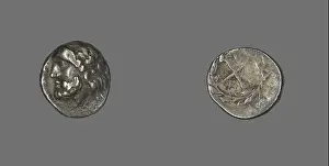 Hellenistic Prints: Hemidrachm (Coin) Depicting the God Zeus Amarios, 280-146 BCE