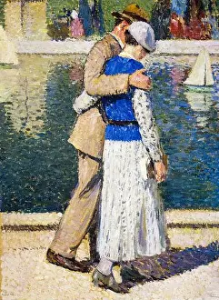 Post Impressionism Prints: Henri Martin, painting in oil on canvas