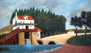 Mill Prints: Henri Rousseau - Le Douanier Rousseau Le moulin - The mill 1879 Atami Museum of Art - Japan