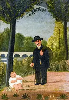 High Definition Prints: Henri Rousseau's Stroller and Child (ca. 1905-1906) famous painting