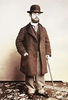 Victorian Prints: Henri de Toulouse Lautrec, 1895 portrait of the French painter