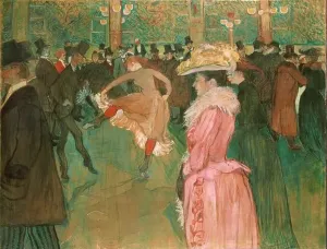 Masterpiece Prints: Henri de Toulouse-Lautrec, French - At the Moulin Rouge- The Dance